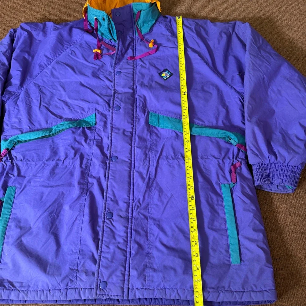 Vintage Sunbelt Sportswear Ski Jacket Purple Colorblock 90s Parka Mens XL B+ fit